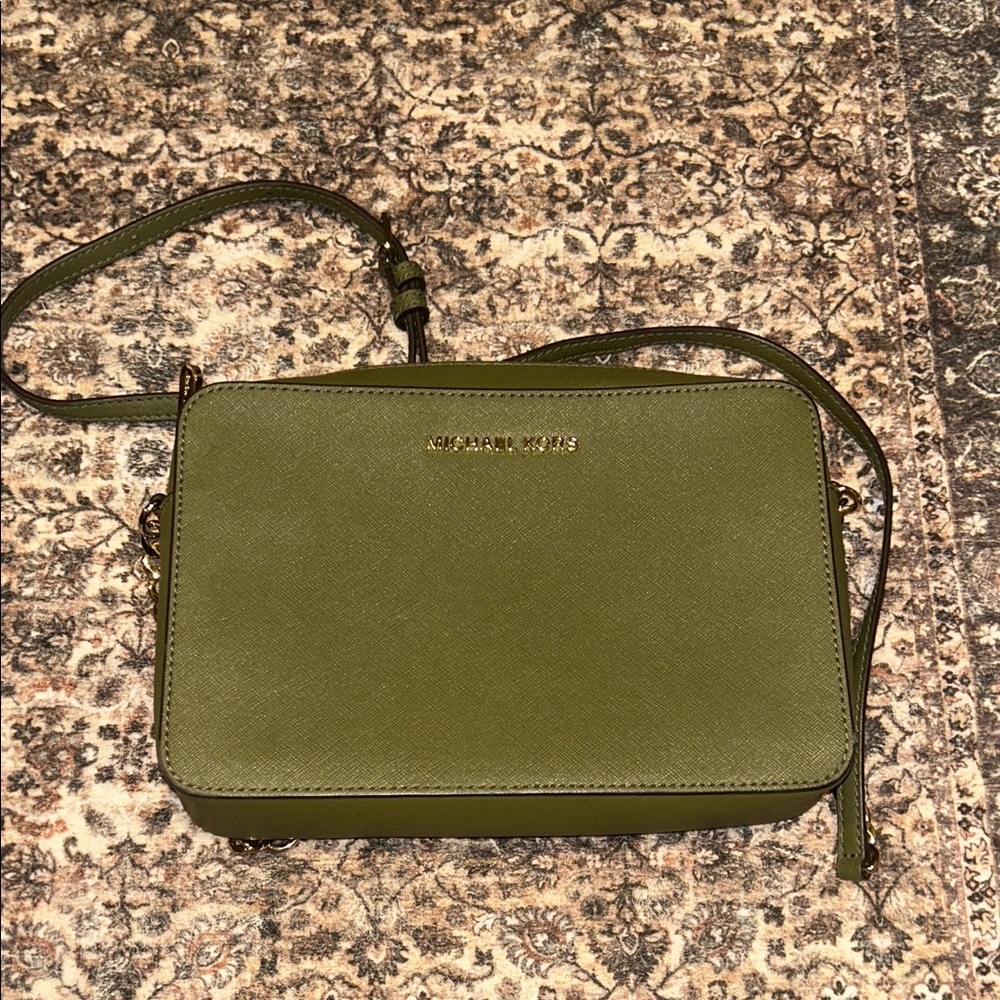 Michael Kors Jetset Green Crossbody Bag